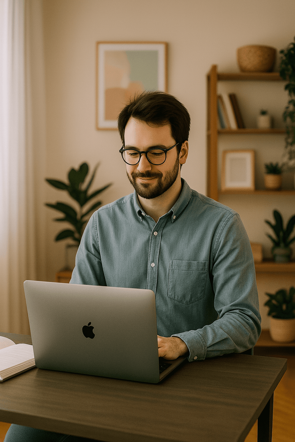 Professional working on laptop
